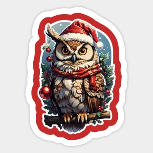 Owl i want for christmas Sticker